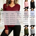thumbnail image 3 of VBVC Women's V-Neck Long Sleeve Shirt , Ladies' Curved Hem Stretchy Top , Y2K Running Sports Tee For Women, S-2XL, 3 of 7