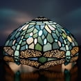 thumbnail image 2 of Tiffany Lamp Shade Replacement W12 Inch H6 Inch for Table Lamps Ceiling Fixture Pendant Light Stained Glass Sea Blue Dragonfly Style S147 Lover Living Room Bedroom Coffee Bar Study Bedside, 2 of 6