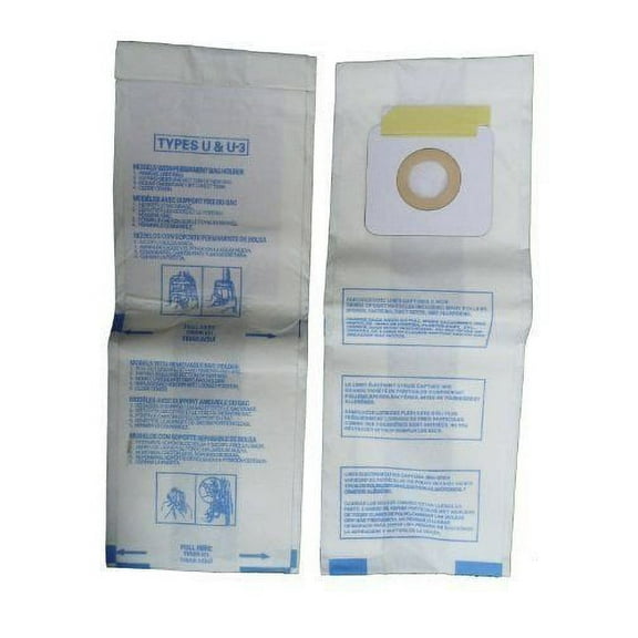 Compatible with Panasonic 18 U, U-3 & U-6 Upright Vacuum Cleaner Bags, MC-V145M, MC-115P,