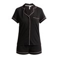 thumbnail image 3 of Joyspun Women's Dreamy Soft Collection Notch Collar Top and Shorts Pajama Set, 2-Piece, Sizes XS-3X, 3 of 3