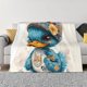 thumbnail image 1 of Balery Cute Sunflower Blue Duck Manta de Franela con Dibujo, Lujo Ultra Suave y Cálido, Antipelusa y Resistente a las Arrugas para Cama, Sofá, Camping -60"x50", 1 of 6