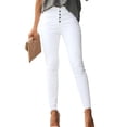 thumbnail image 1 of Vaqueros Sidefeel de cintura alta blancos ajustados para mujer, talla 16, 1 of 5