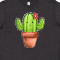 thumbnail image 4 of Inktastic Cute Cactus with Flower Hairpiece Youth T-Shirt, 4 of 5