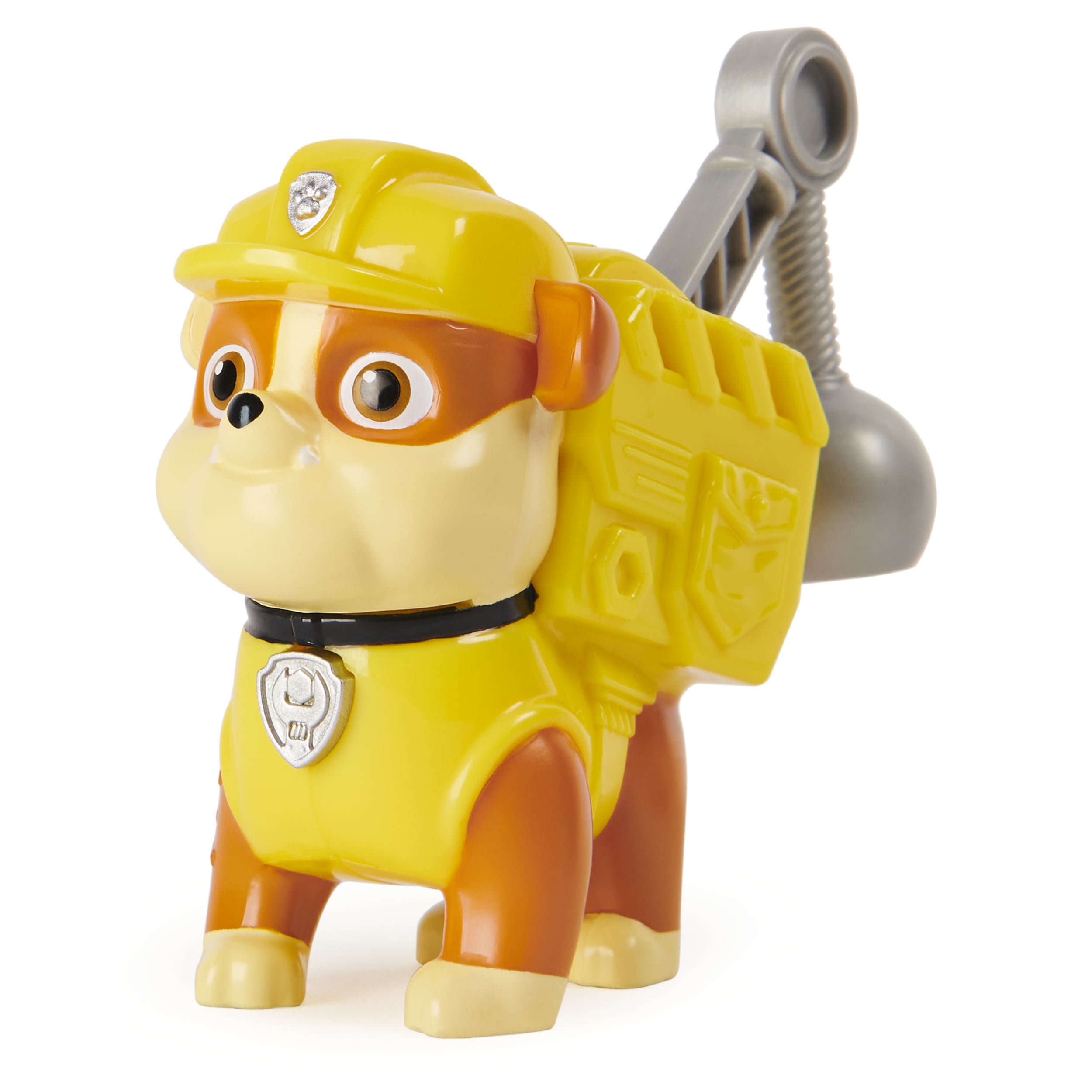 PAW Patrol, Action Pack Rubble Collectible Figure with Sounds and Phrases, for Kids Aged 3 and up