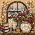 thumbnail image 3 of 2026 Christmas Window Framed Pearl Art Wall Decor 8x8 inch, Window Framed Christmas DIY Pearl Bead Painting Kits for Adult, Christmas Party Decorations for Home Wall Decor, 3 of 9
