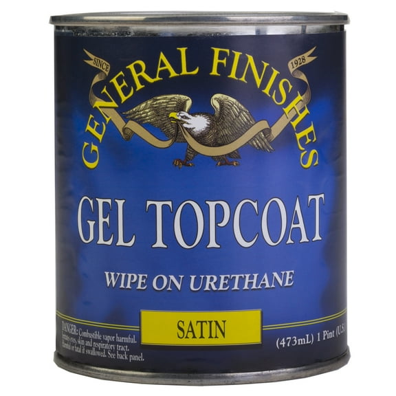 General Finishes Gel Topcoat Satin Wipe-On Formula - Clear