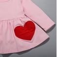 thumbnail image 4 of Styles I Love Toddler Little Girls Red Heart Ruffle Long Sleeve Tunic and Pants 2pcs Cotton Valentine's Day Outfit (90/18-24 Months), 4 of 6