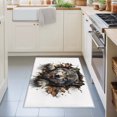 thumbnail image 3 of 2x3 Ft Entryway Area Rug, Wolf Kitchen Rug Runner Washable Floor Mat, Animal Broken Wall Dynamic Angry Expression Non Slip Indoor Door Mat Throw Carpet for Bathroom Living Room Bedroom, 3 of 8