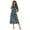 B, variant on Womens V-Neck Bathrobe Dress Female Solid Color Zipper Pajamas Spring Summer Printed Loungewear S-XXL