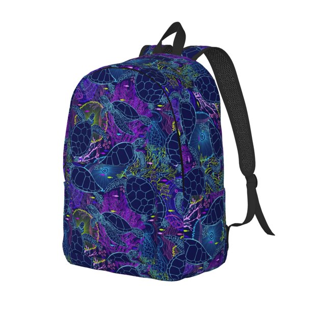 Disketp Turtles Mochila de Lona Estampada, Mochila Escolar de Viaje Ligera para Estudiantes y Portátil-Small