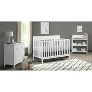 Oxford Baby Harper 4-in-1 Convertible Crib, Snow White, GREENGUARD Gold Certified, Wooden Crib