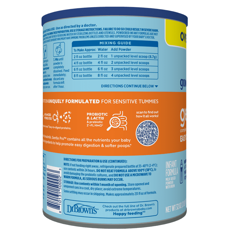 Nutrition Facts Carnation Good Start Gentle Formula Gerber Good