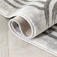 thumbnail image 2 of Well Woven Lezlee Grey Retro Border Marble Pattern Area Rug 5x7 (5'3" x 7'3"), 2 of 7