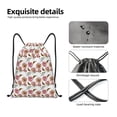 thumbnail image 3 of Yiaed Rose Flowers Print Drawstring Bags Drawstring Backpack Bulk String Back Pack Gym Sport Bag-Small, 3 of 5