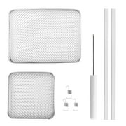 RV Flying Insect Screen for RV Water Heater Vent Cover Protects from Insects Stainless Steel Mesh with Installation Tool and Silicone Rubber 2 Pack(4.5 x 4.5 x 1.2)(8.5 x 5.9 x 1.2)