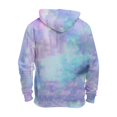 thumbnail image 4 of Tie Dye Hoodies Men Lightweight Graphic Office Sweatshirt Men Long Sleeve Pullover Kangaroo Pocket Sky Blue M, 4 of 4