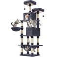 thumbnail image 1 of BestHome Multi-Level Cat Tree & Condo – Sturdy Climbing Tower with Sisal Scratching Posts & Interactive Toys, 81inch, Gray, 1 of 5