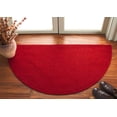 thumbnail image 2 of SAFAVIEH Braided Denica Distressed Machine Washable Reversible Area Rug, Rust/Red, 2' x 4' Half Moon, 2 of 12