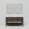thumbnail image 4 of Norwalk 60 in W Brown Oak Double Bath Vanity, Cultured Marble Top, and 28 in Mirrors, 4 of 9