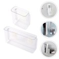 thumbnail image 4 of 2 cajas de almacenamiento transparentes para pared, sin perforaciones, 4 of 5