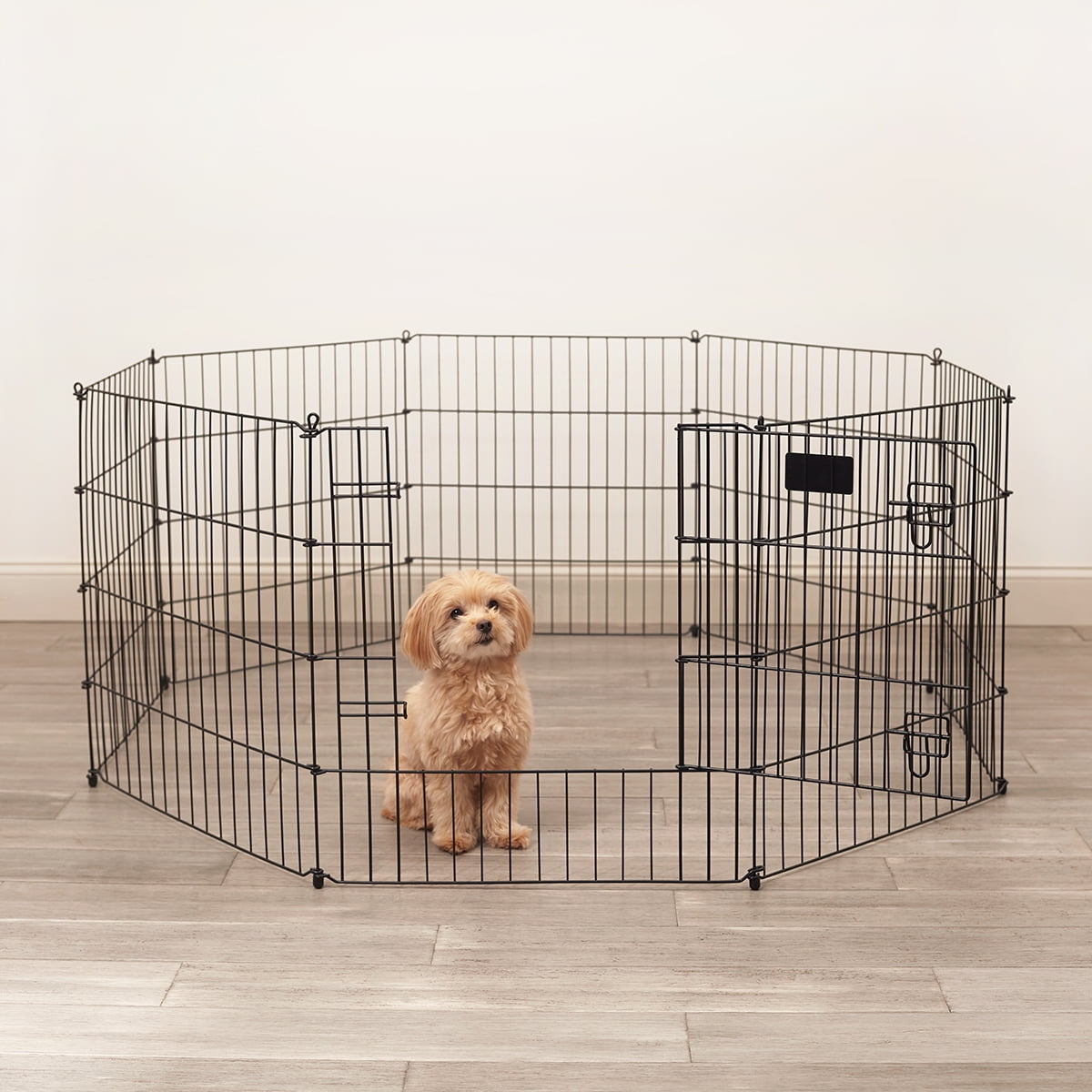 Pet Sentinel Welded Steel Dog Playpen, Small, 6.30"L x 192"W x 24"H