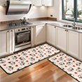 thumbnail image 3 of Cow and Heart Beige Pattern Anti Fatigue Kitchen Rugs Set Of 2, Non Slip Washable Decorative Floor Mats for Sink Laundry and Home Use, 17"x47", 3 of 5
