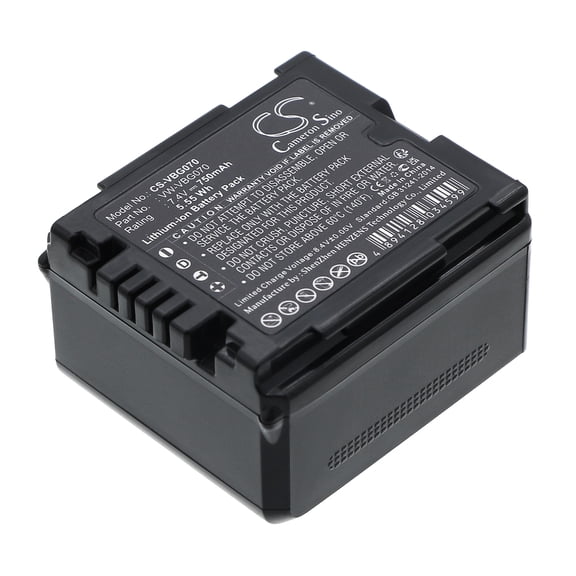 Replacement Battery for Panasonic VW-VBG070,VW-VBG070A,VW-VBG070-K,750mAh