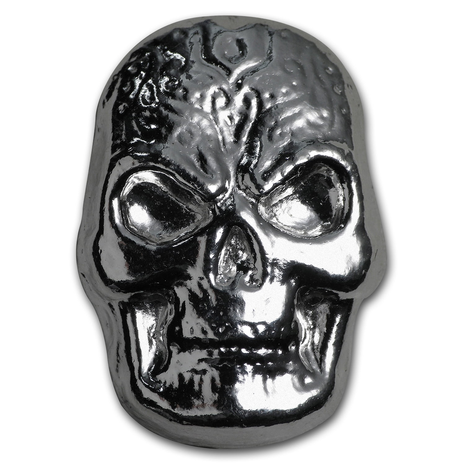 1 oz Silver Bar Skull & Bones PG&G - SKU #77315 