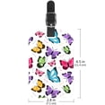 thumbnail image 6 of Square 2Pack PU Leather Butterflies Cruise Luggage Tag with Privacy Cover and Name ID Tag for Travel Handbags Backpacks Luggage Tags, 6 of 6