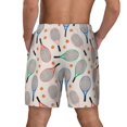 thumbnail image 4 of Uemuo Cute Tennis Racket Pattern Mens Swim Trunks Quick Dry Board Shorts with Mesh Lining, Stretch Beach Shorts Quick Dry No-Chafing Board Shorts-Small, 4 of 9