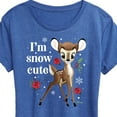 thumbnail image 3 of Disney Bambi - Christmas - I'm Snow Cute - Women's Short Sleeve Graphic T-Shirt, 3 of 5