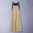 thumbnail image 4 of Joernso Summer Romper Solid Color Baggy Casual Simple Backless Oversized Square Neck Adjustable Shoulder Strap Wide Leg Summer Jumpsuit Female Clothes, 4 of 8