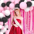 thumbnail image 6 of Light Pink Black White Balloon Arch Kit - Paris-themed Decor for Birthday, Baby Shower, Wedding Anniversary. With Pink Bow Cherry. (78 characters), 6 of 6