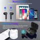 thumbnail image 2 of Auriculares inalámbricos, TWS Bluetooth 5.0 con estuche de carga, control táctil, auriculares deportivos impermeables con micrófono estéreo Bluetooth, carga tipo C, reproducción 24 horas (negro), 2 of 5