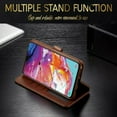 thumbnail image 5 of Starshop Leather Wallet Case with Tempered Glass Protector for Samsung Galaxy A15 5G, Brown, 5 of 5