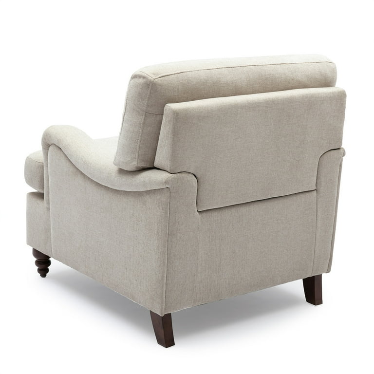 Upholstered Accent Chair Single Sofa Chair with English Roll Arm
