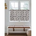 thumbnail image 7 of Half Window Curtains 24 Inches Long, Farmhouse Black Window Treatment Curtain Drapes, Vintage Flower Leaf Botanical Plant Short Curtains Tiers for Kitchen Over Sink, 27.5"x24", 2 Panels, 7 of 7