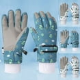 thumbnail image 4 of 4-9 Years Toddler Kids Boys Girls Gloves Winter Outdoor Windproof Warm Lock Temperature Ski Gloves Cold Weather Thick Warm Gloves for Kids, 4 of 4
