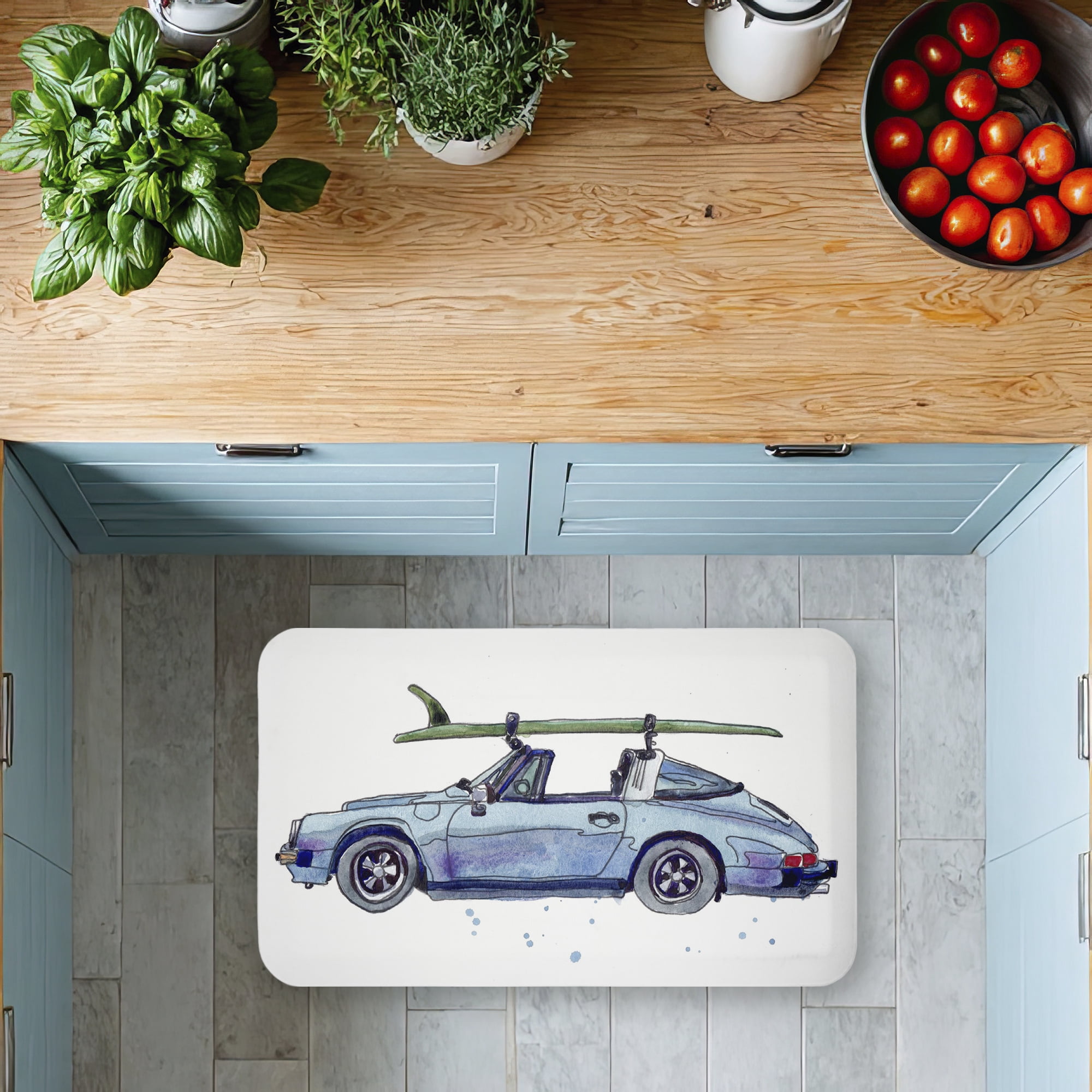 Stupell Industries Car & Surfboard Summer Fun Printed Anti-Fatigue Floor Mat, design by Paul McCreery