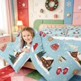 thumbnail image 3 of Manfei Christmas Happy Holiday Full Size Comforter Sets,Cartoon Snowman Bedding Comforter Set,Xmas Reversible,3-Piece,1 Comforter and 2 Pillowcases, 3 of 7