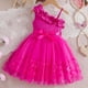 thumbnail image 2 of Vestido de Fiesta de Niñas Pendiente Hombro Mariposa Impresión Maxi con Cintura, 3D Adornado Vestido de Niño Pequeño para Vacaciones Y Ocasiones Especiales, 2 of 5