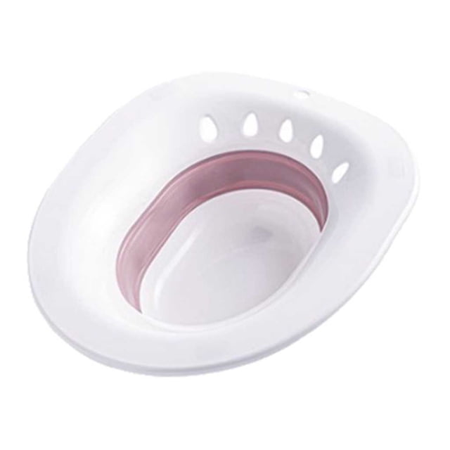 Bañera de Asiento Plegable en El Mujeres Embarazadas Hemorroides Ponerse en Cuclillas - Rosado, 39x35.8x11.7cm Sunnimix Baño de asiento para inodoro