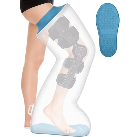 USIONE Waterproof Extra Wide Full Leg Cast Cover - Non-Slip, Extra Large & Reusable for Surgery Wounds, Knee Braces & Walking Boots