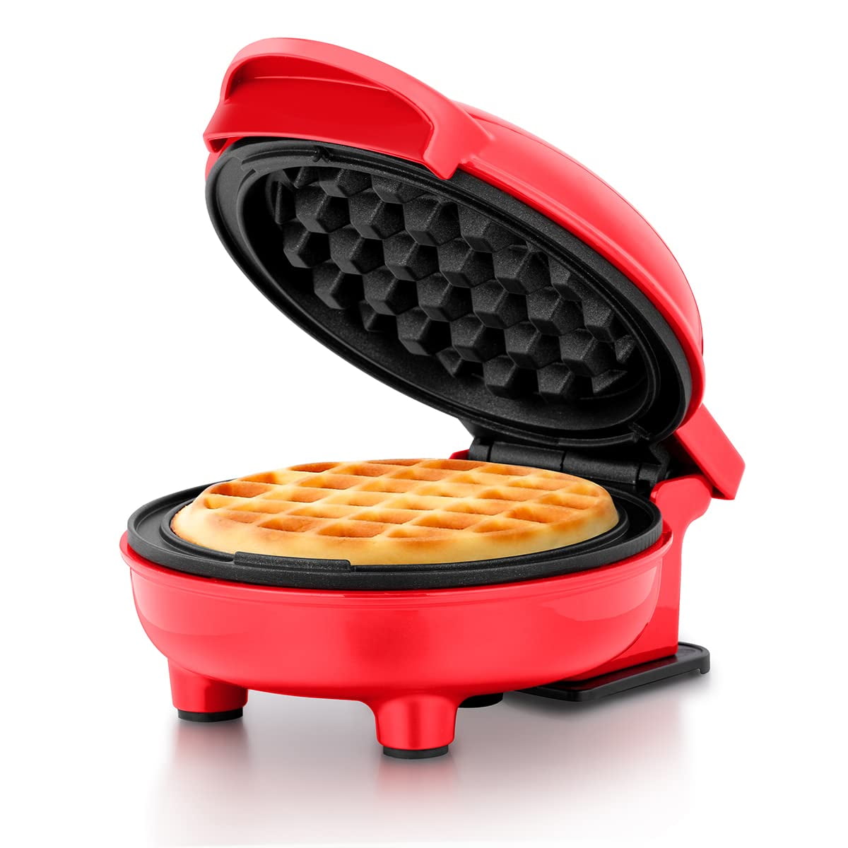 Holstein Housewares Personal Waffle Maker, NonStick Coating, Red 4
