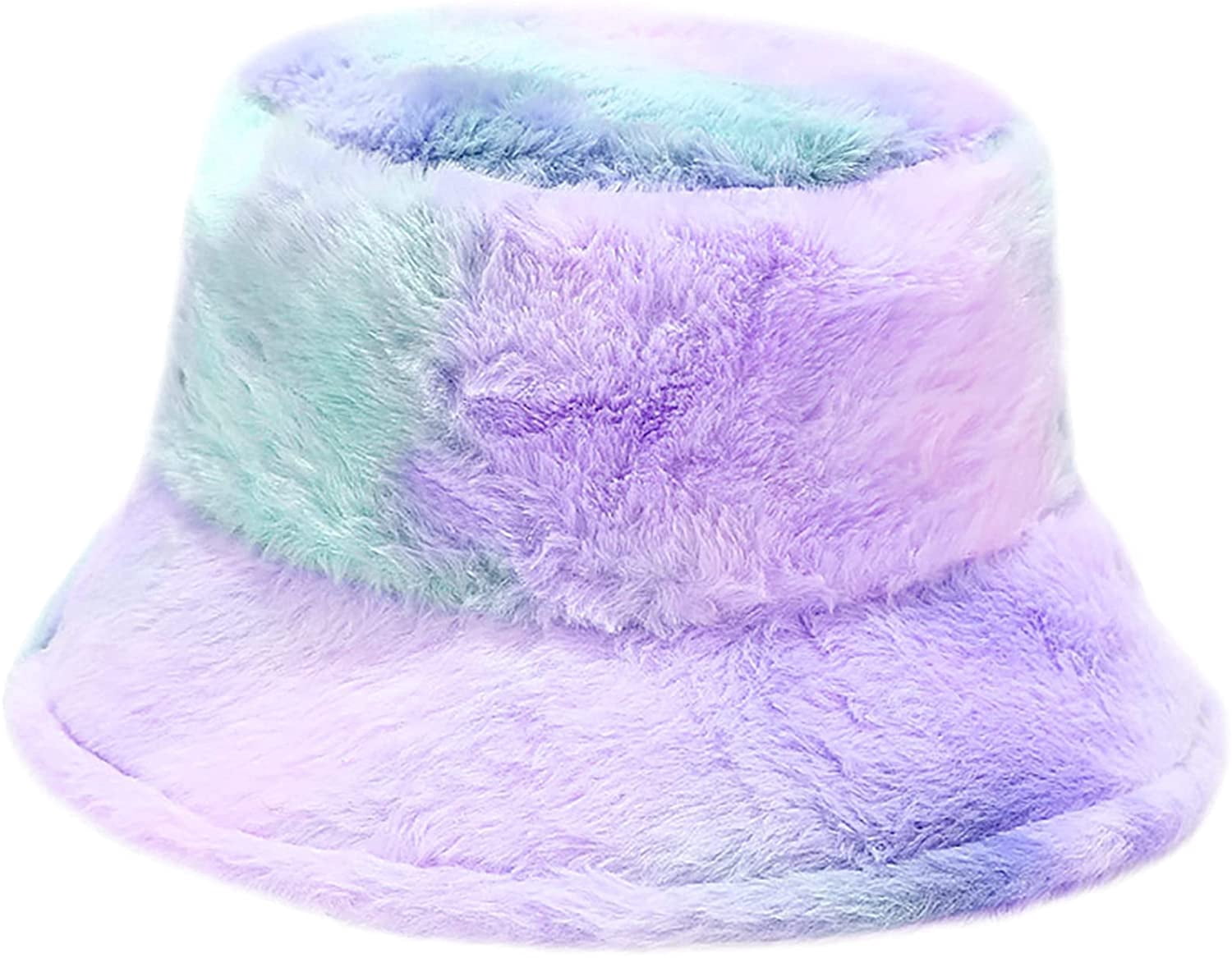Winter Faux Fur Furry Bucket Hat Fluffy 