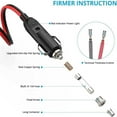 thumbnail image 6 of 12V Fused Replacement Male Plug LED Light 16AWG Extension 15A Car Power Adapter Accessories, 6 of 7