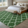 thumbnail image 5 of Area Rug 60×96in, Moroccan Dark Green Geometric Floor Carpet Living Room Rug, Medieval Ethnic Pattern Non-Slip Welcome Mat Indoor Rugs for Bedroom Dining Room, 5 of 9