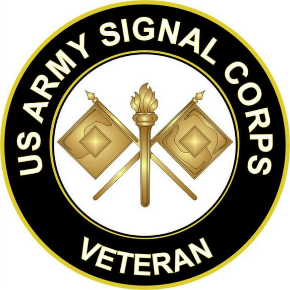 5.5 Inch U.S. Army Veteran Signal Corps Sticker Decal