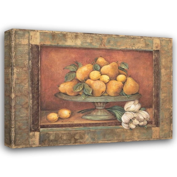 Pamela Gladding 44x34 Gallery Wrapped Canvas Wall Art Titled - Florentine Pear