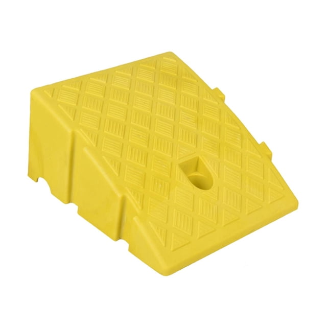 Accesorios para rampas de bordillo, rampa de umbral amarilla resistente y fácil de usar para entradas de vehículos. 13 cm